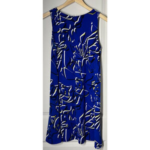 Halogen Dress Sleeveless Size Small S Blue Black Knee Length Back Zip‎ Nordstrom